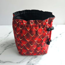 Load image into Gallery viewer, DRAGON SCALES (RED) - 6 Pocket Dice Bag