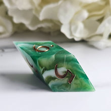 Load image into Gallery viewer, MOSS AGATE - Single Rhombic d6