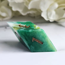 Load image into Gallery viewer, MOSS AGATE - Single Rhombic d6