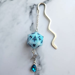 SEAFOAM UPON THE WAVES - Dice Charm Bookmark