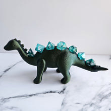 Load image into Gallery viewer, STEGOSAURUS DIENOSAUR (GREEN GALAXY) - 3D Printed Dice Guardian
