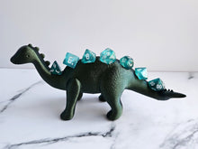 Load image into Gallery viewer, STEGOSAURUS DIENOSAUR (GREEN GALAXY) - 3D Printed Dice Guardian
