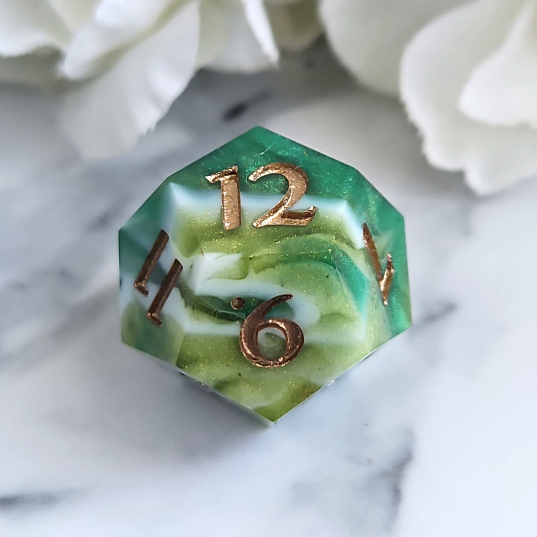 MOSS AGATE - Single d12