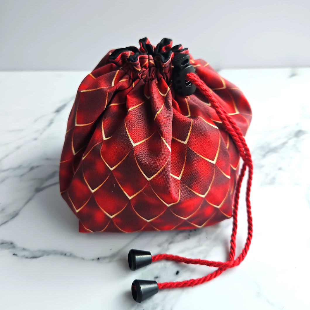 DRAGON SCALES (RED) - 6 Pocket Dice Bag