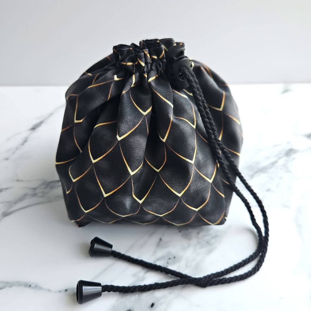 DRAGON SCALES (BLACK) - 6 Pocket Dice Bag