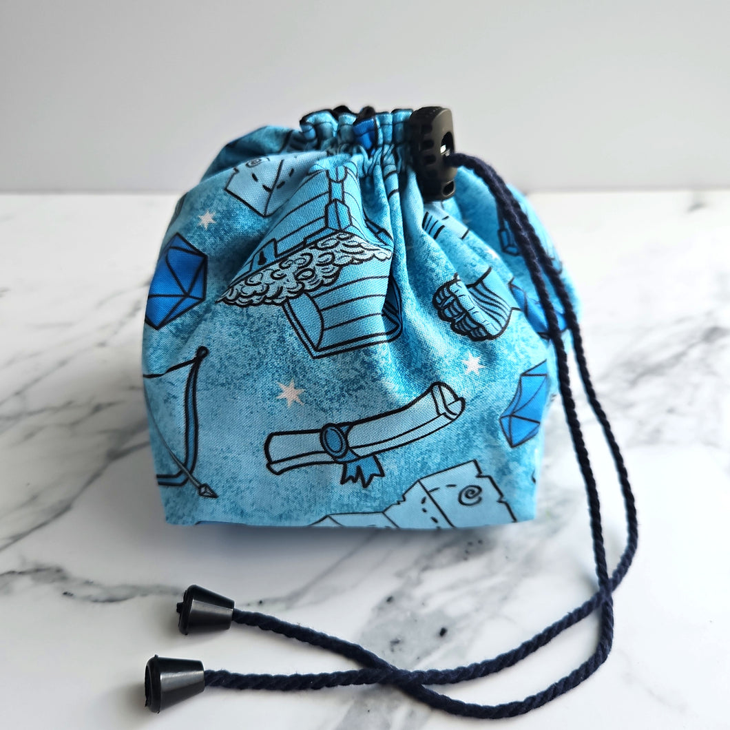ADVENTURING PARTY (BLUE) - 6 Pocket Dice Bag